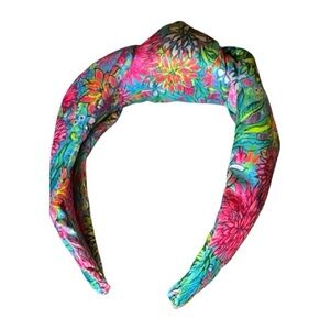 Lily Pulitzer Knotted Satin Headband in "Splashdance"